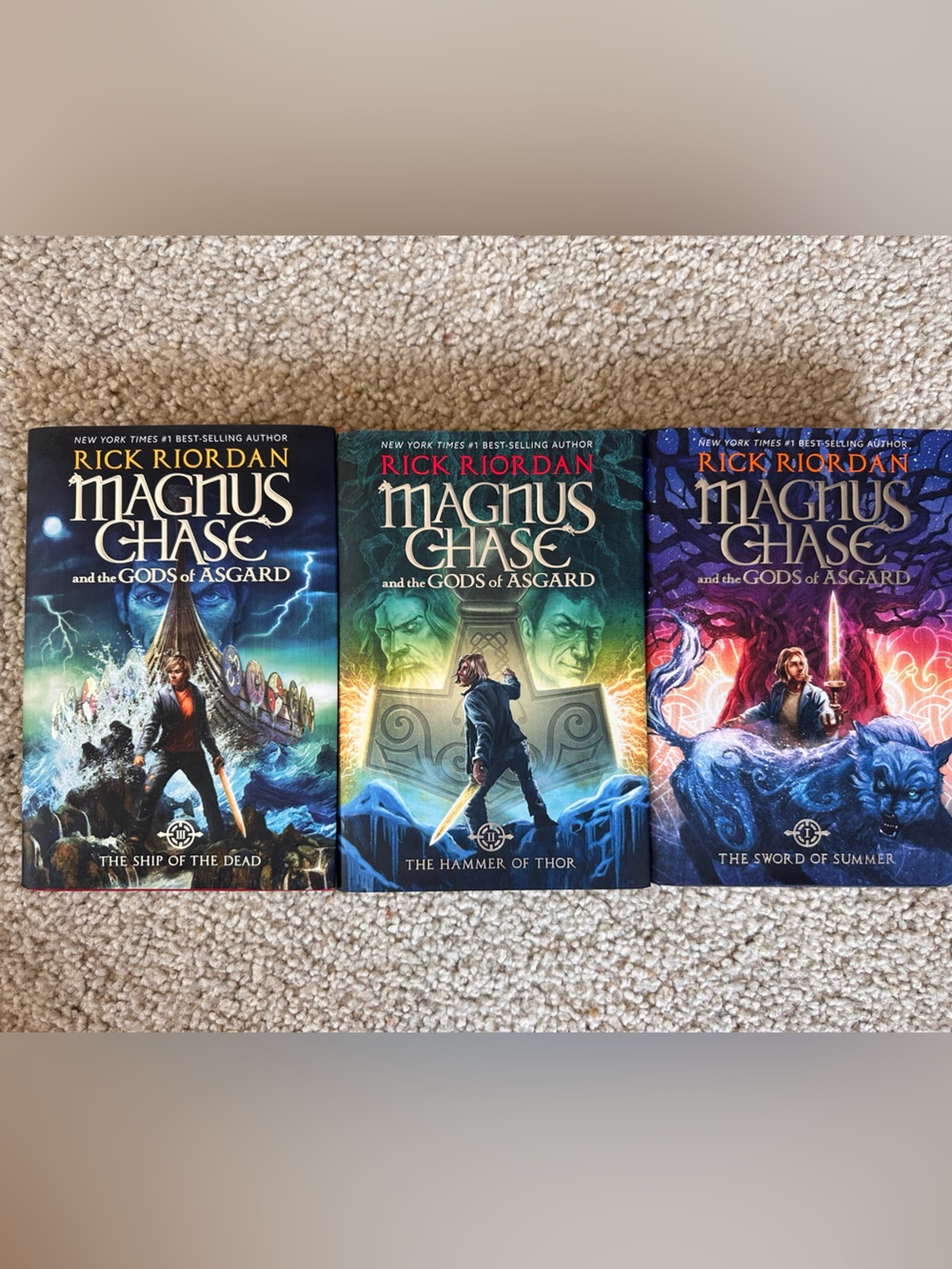 Magnus Chase : Gods of Asgard Trilogy Hard Cover Book Set *Excellent Condition*